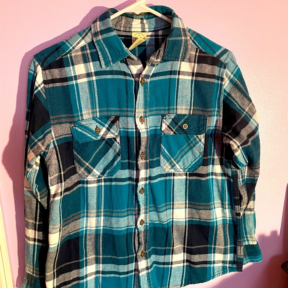 Blue button down shirt